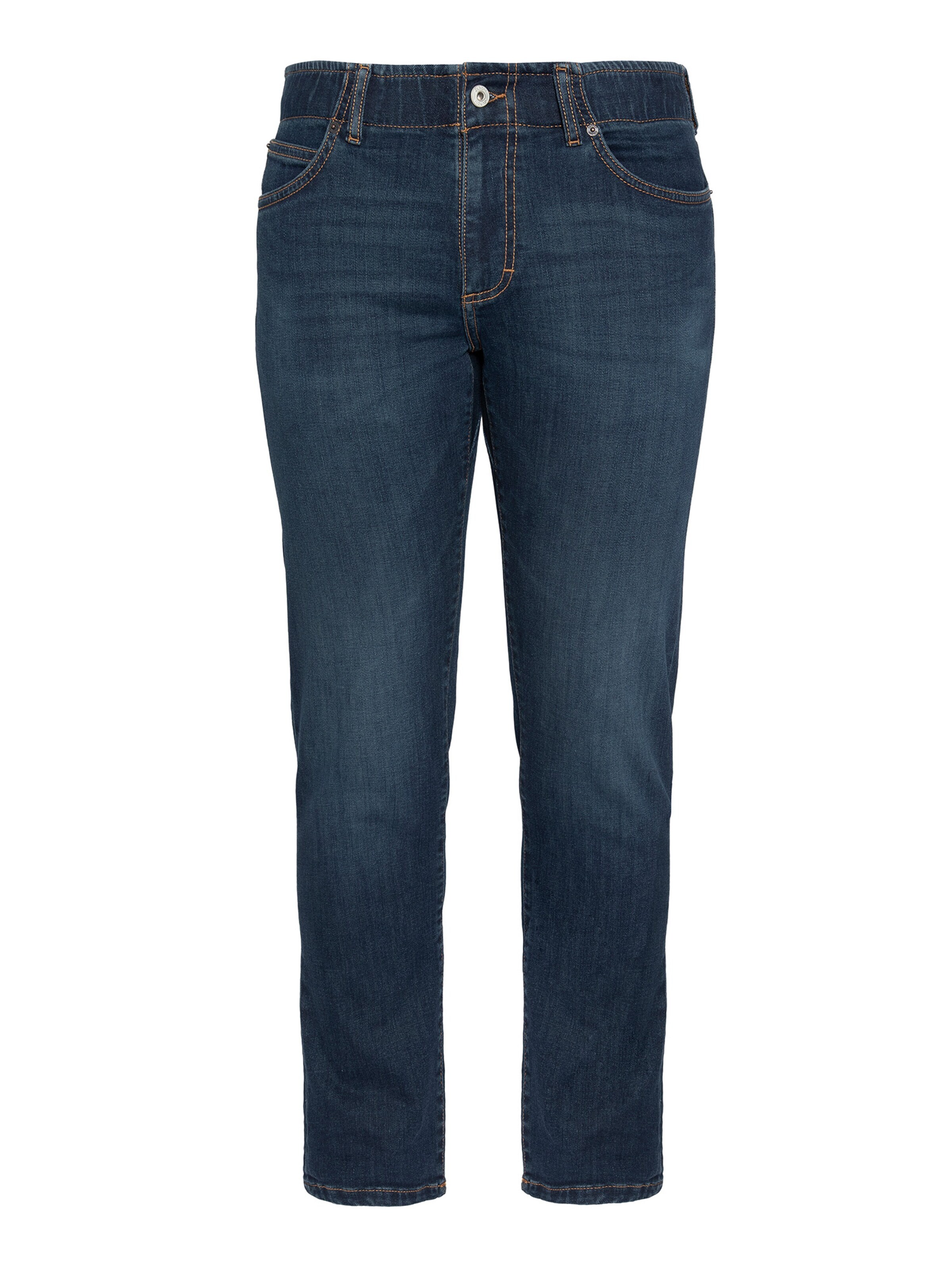 Coupe slim Jean Schott NYC en bleu : devant