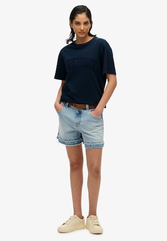 T-shirt oversize Superdry en bleu