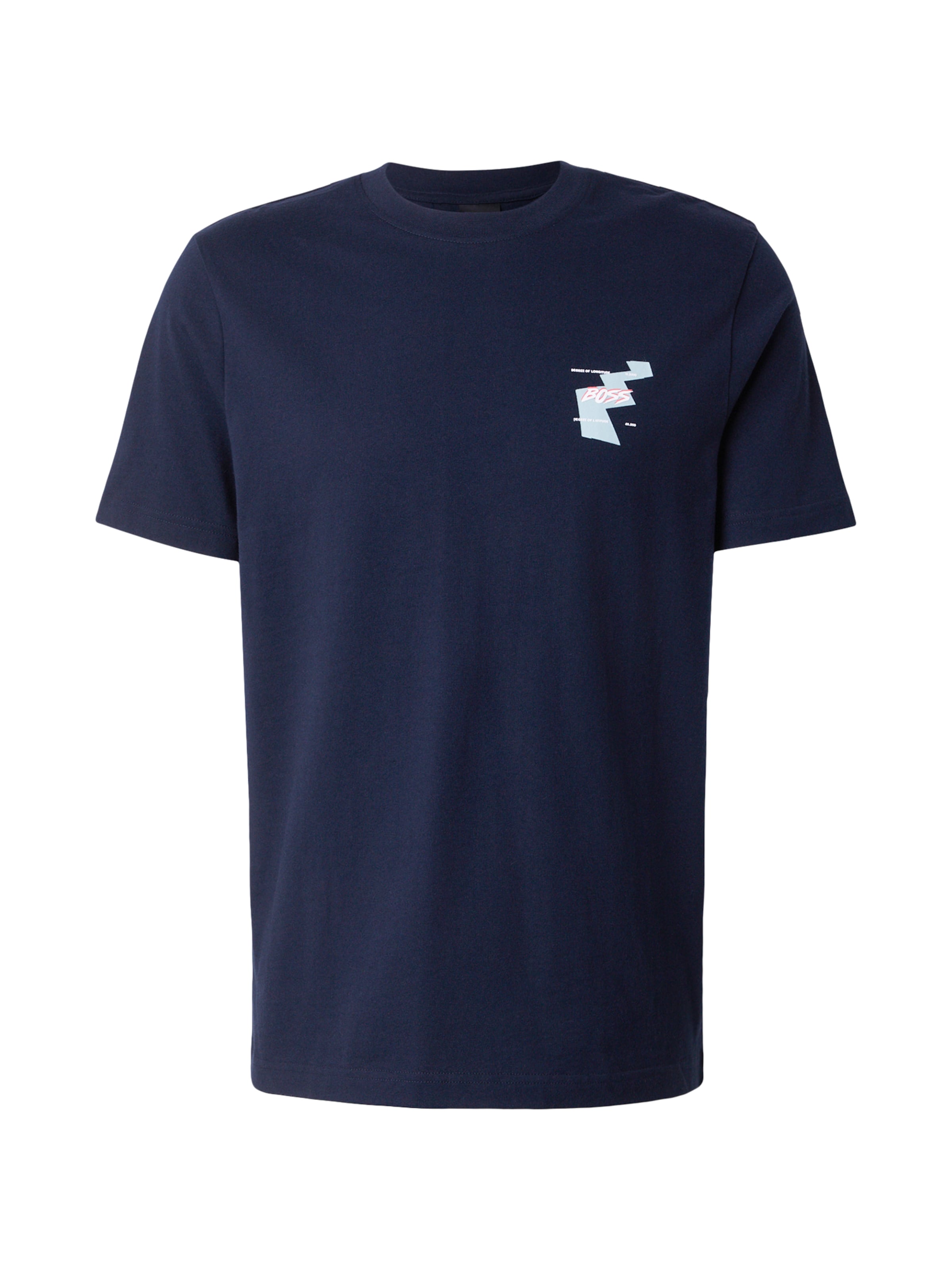 BOSS T-Shirt ' Te_Movement ' in Blau: Vorderseite