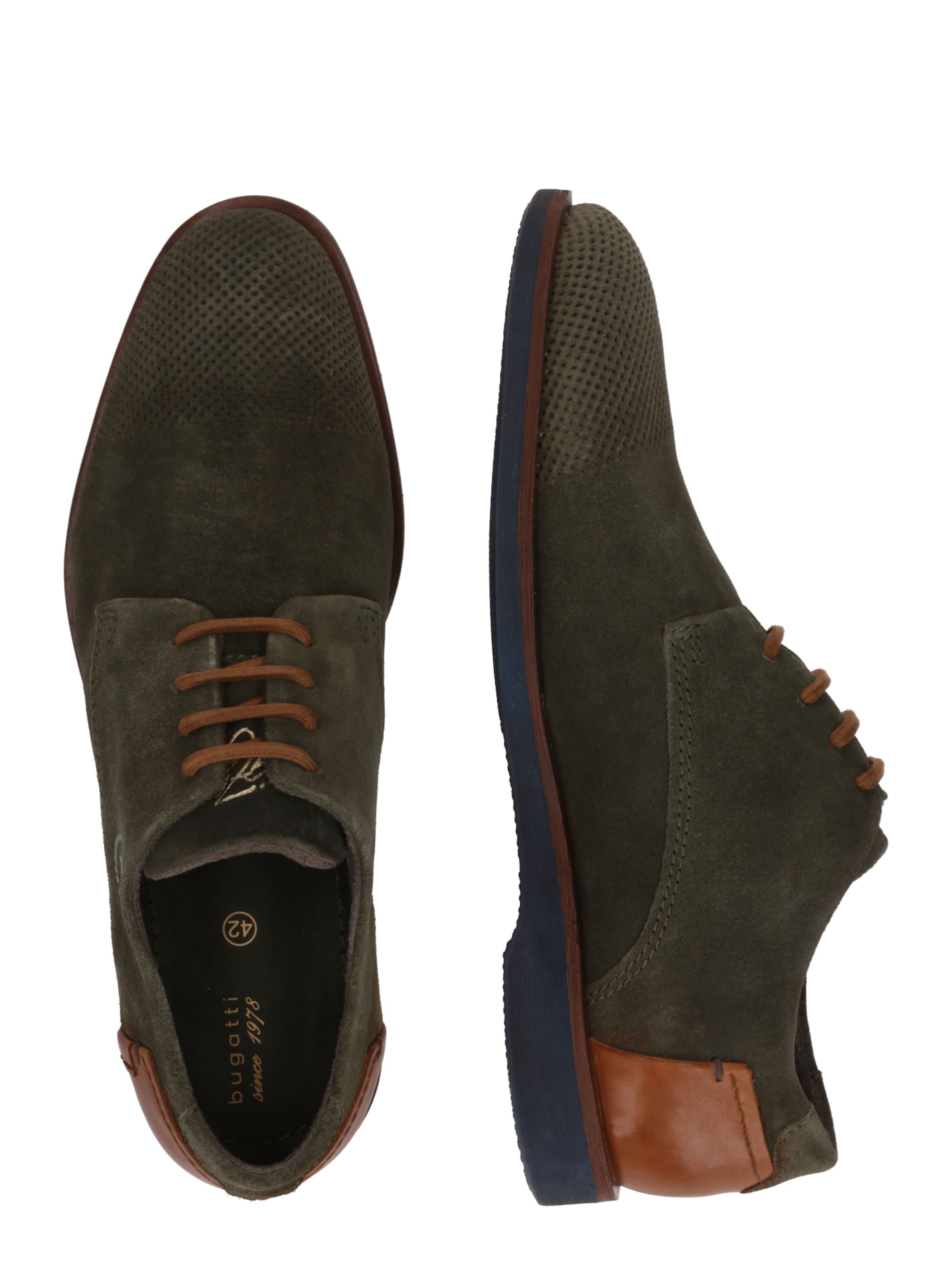 bugatti Lace-Up Shoes 'Marlo Revo' in Green: side