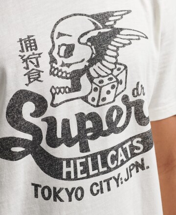 T-Shirt 'Blackout Rock' Superdry en blanc