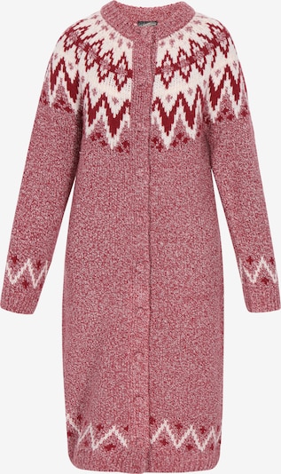 DreiMaster Vintage Pitkä neuletakki 'Vintage' värissä burgundin punainen / viininpunainen / offwhite, Tuotenäkymä