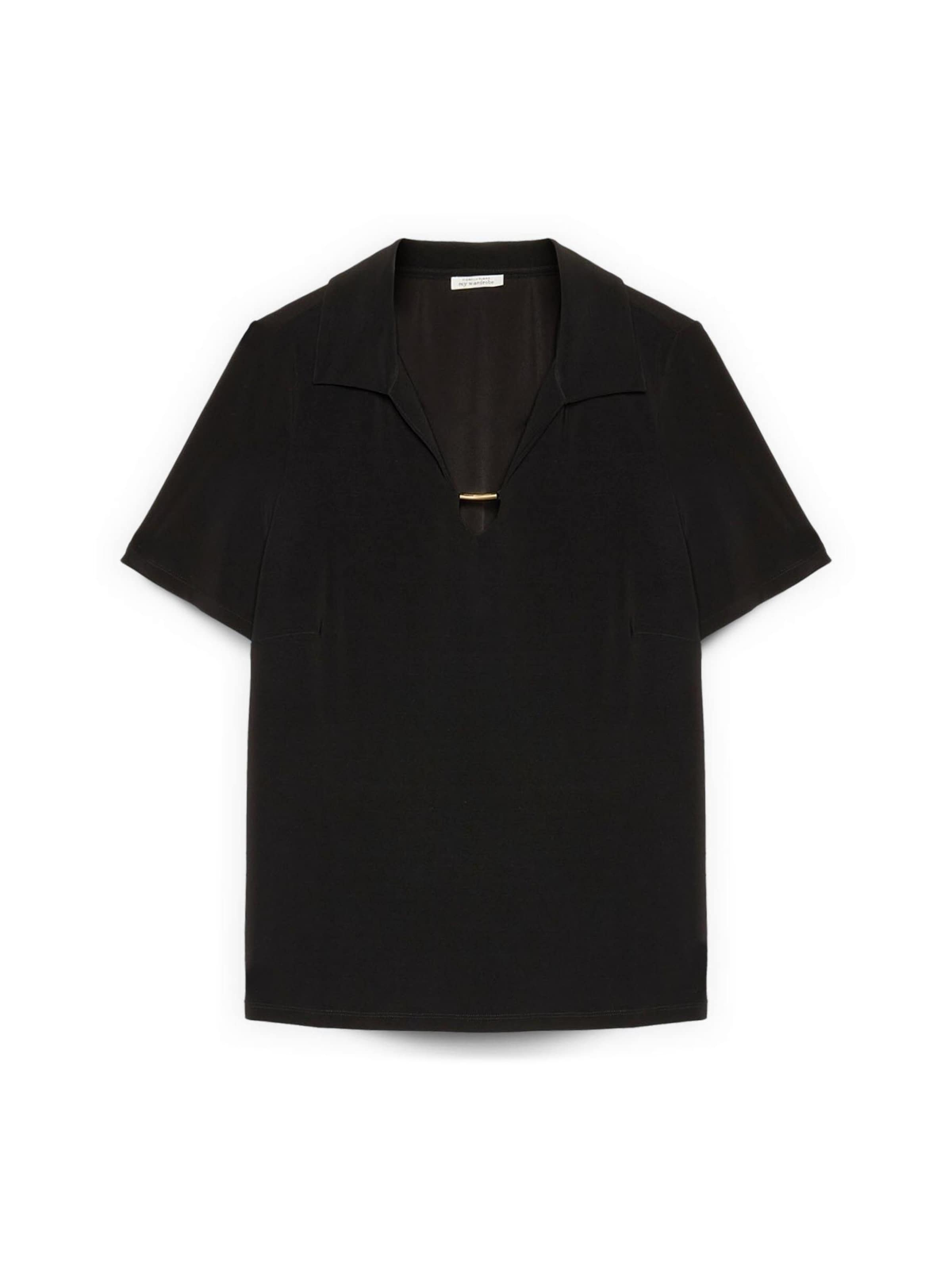 Camicia da donna di Fiorella Rubino in nero: frontale