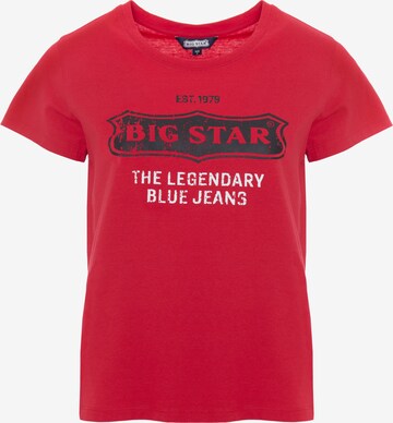 T-shirt ' RISSMELNA ' BIG STAR en rouge : devant