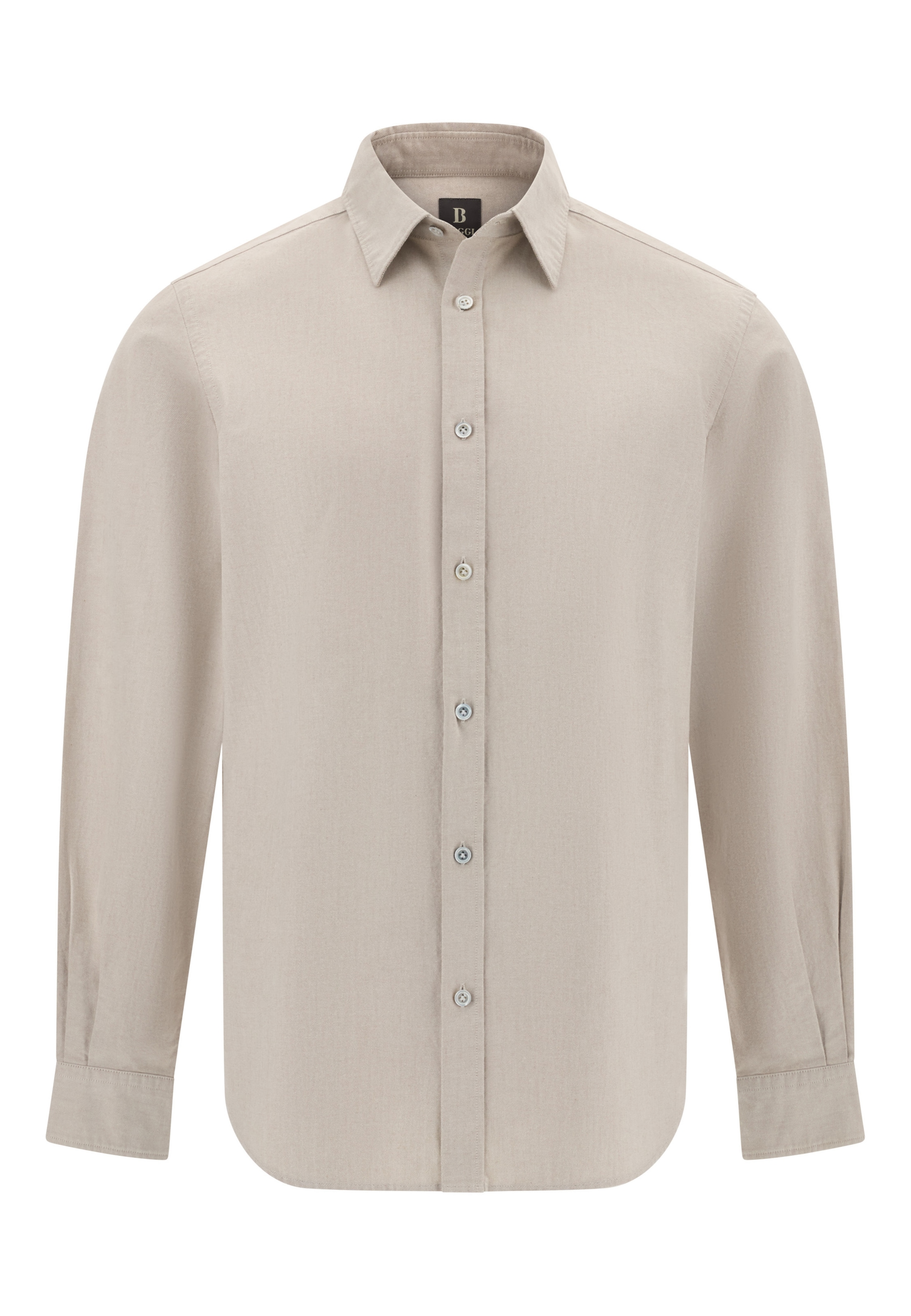 Regular fit Camicia 'B Sustainable' di Boggi Milano in beige: frontale
