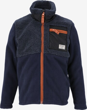 ZigZag Fleece jas 'Dundo' in Blauw: voorkant