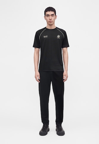 EA7 Emporio Armani Tapered Sportbyxa 'NATURAL VENTUS7' i svart