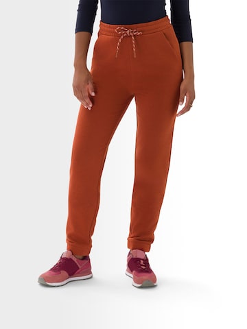 Les Lunes Tapered Sportbroek 'Frayaa' in Bruin: voorkant