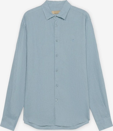 Trussardi - Camisa en azul: frente