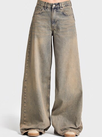 IT'S BASIC Wide leg Jeans 'ELENA Palazzo Mid Rise Jeans' in Blue