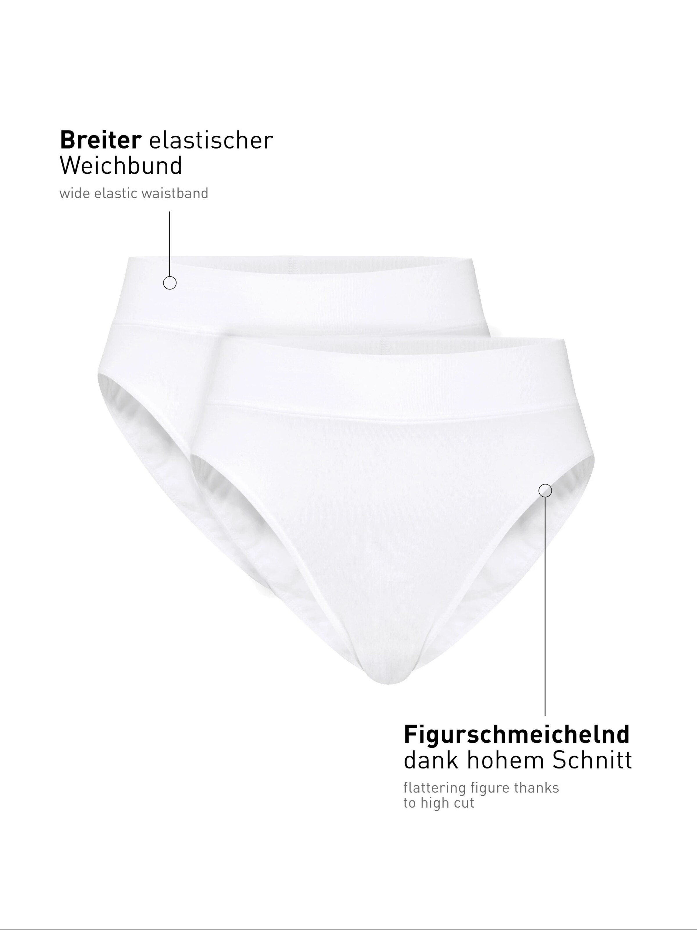 CALIDA Slip 'Elastic Duopack'‌ in Weiß