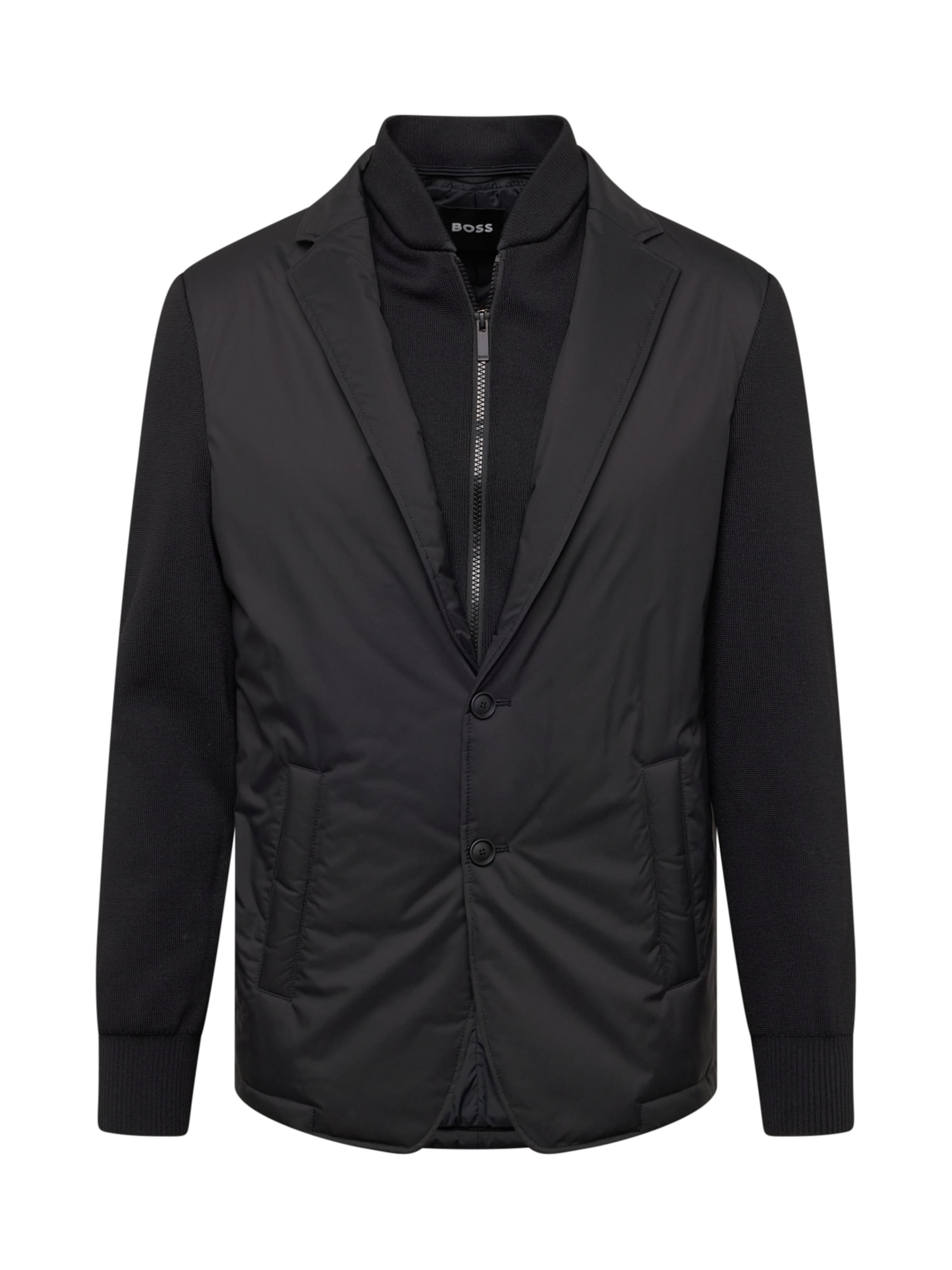 BOSS Between-Season Jacket 'Hanry' in Black: front