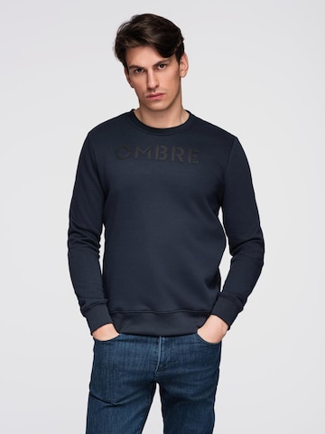 Sweat-shirt Ombre en bleu