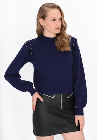 myMo ROCKS Trui in Blauw: voorkant