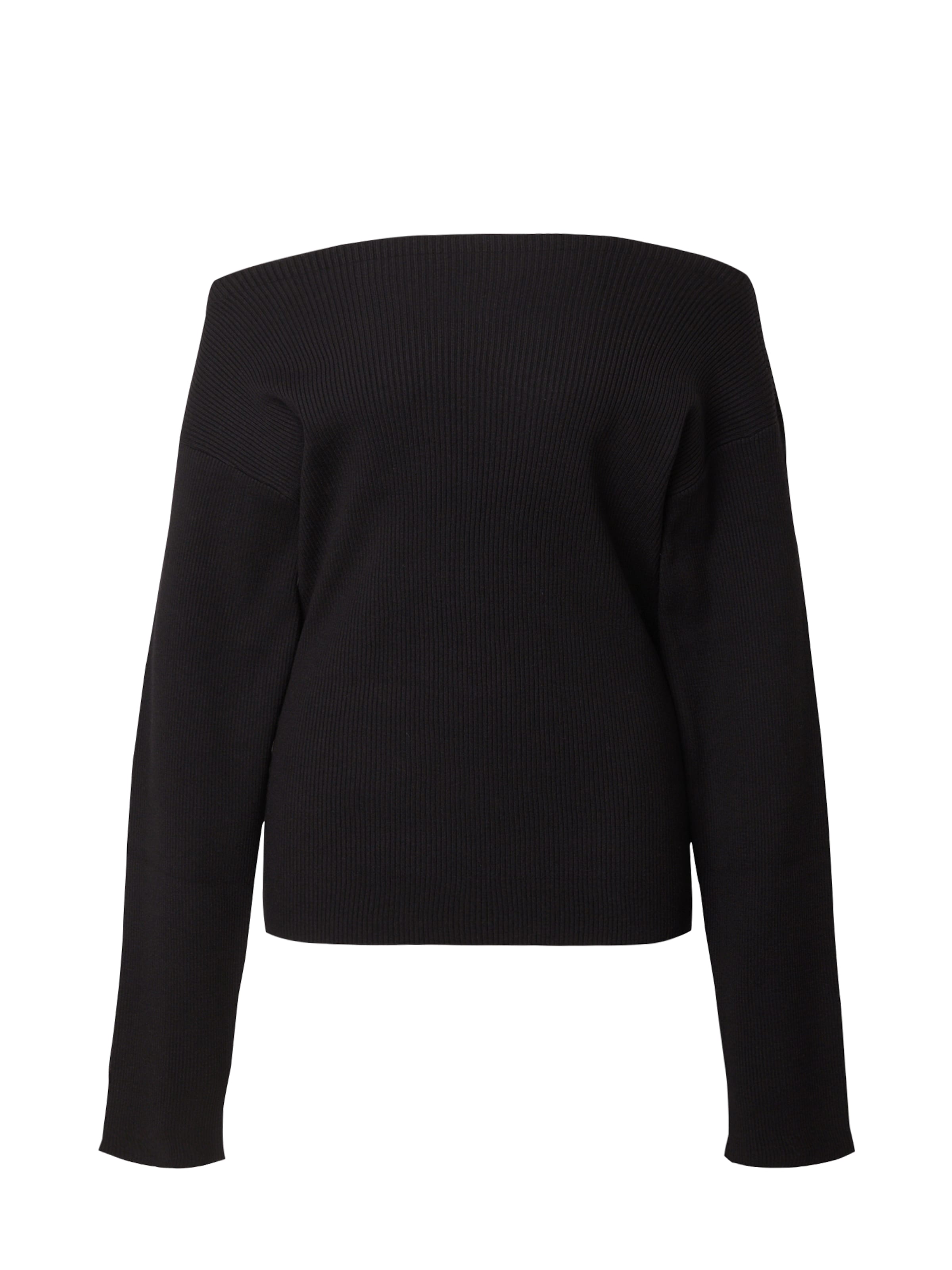 ABOUT YOU Πουλόβερ 'Clara' σε μαύρο: μπροστά