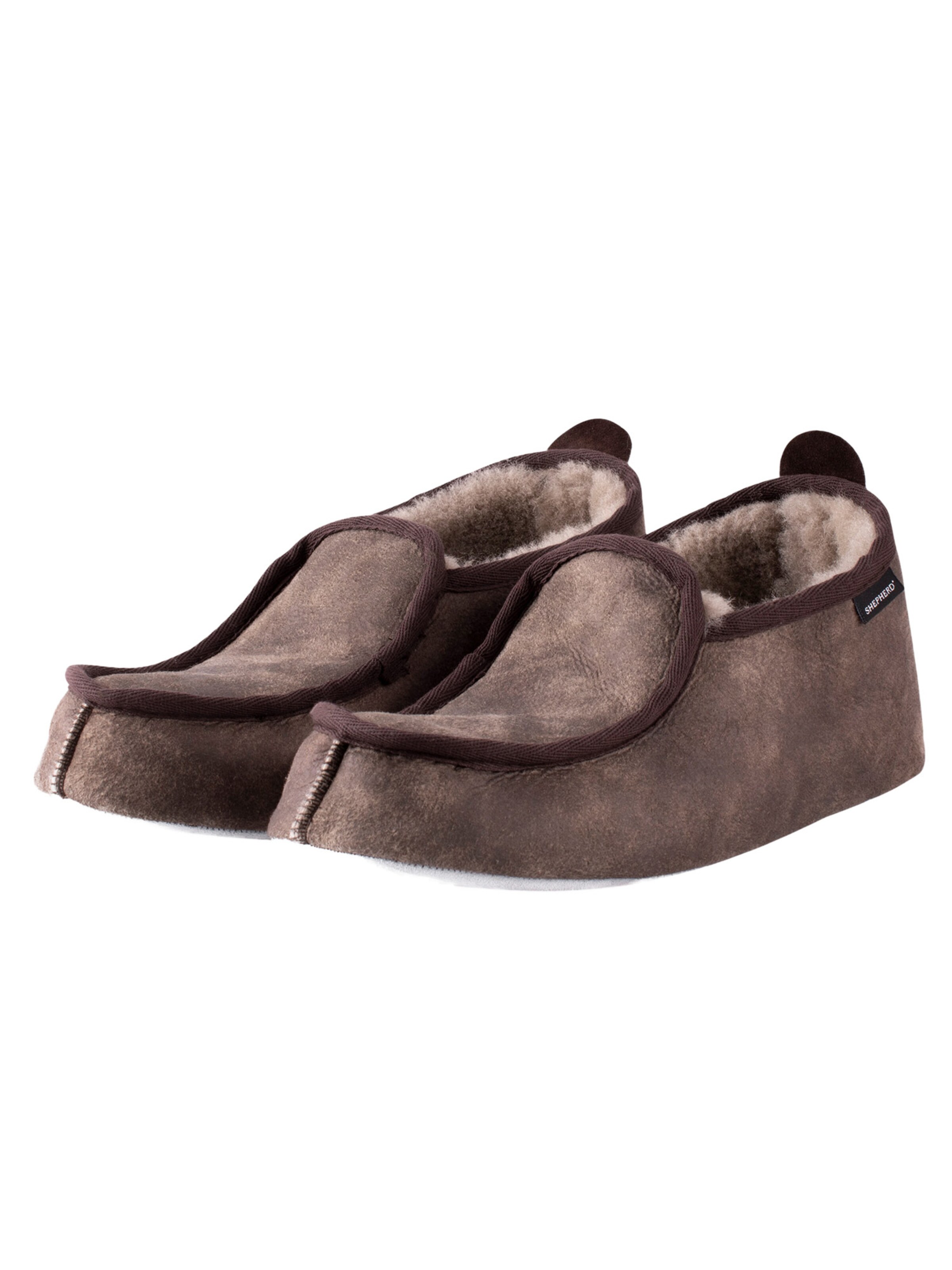 SHEPHERD Slippers 'Malte' in Brown