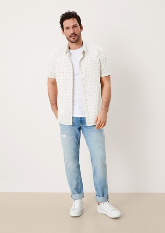 s.Oliver Regular Button Up Shirt in White