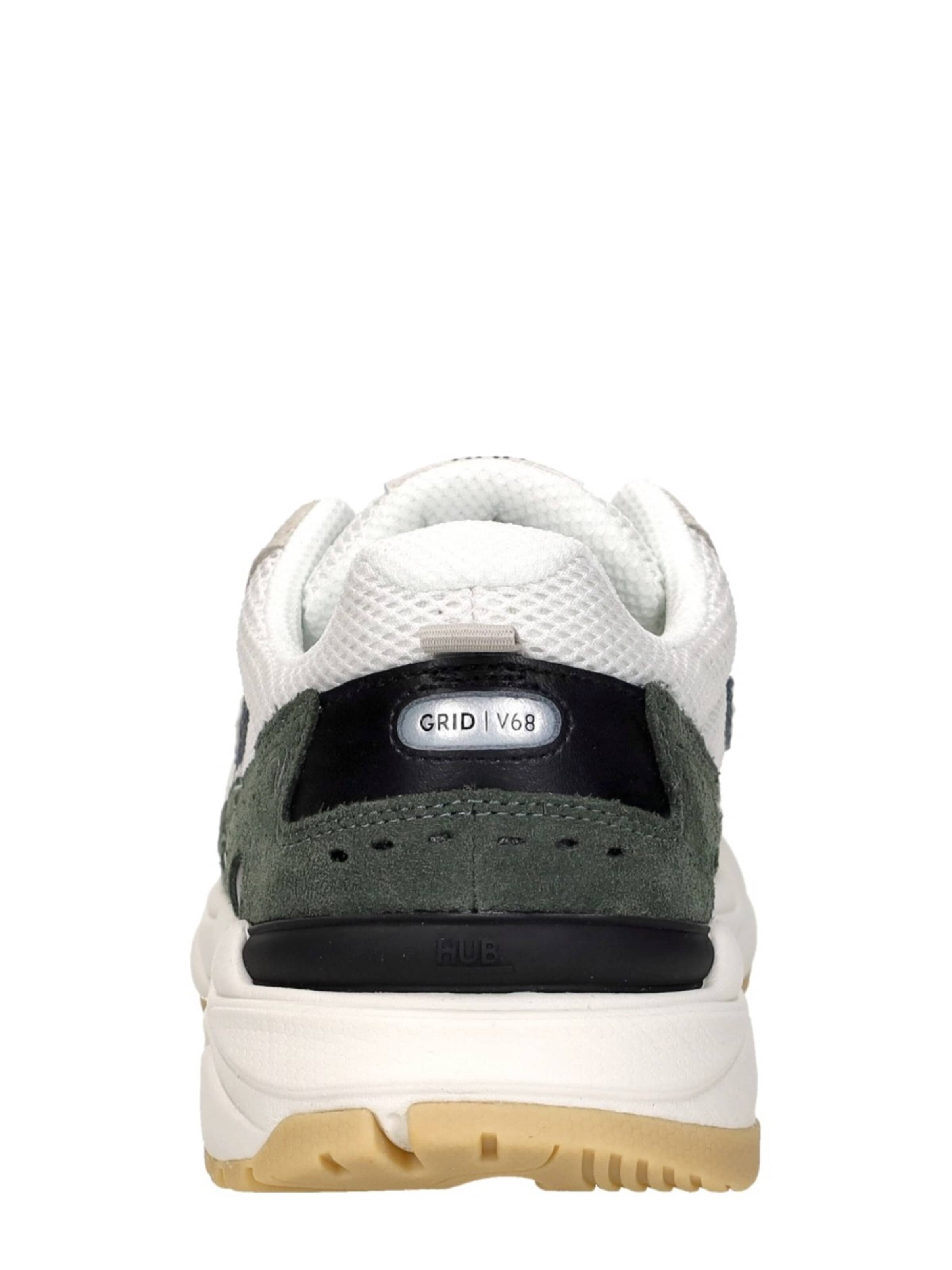 Baskets basses 'Grid S48' HUB en vert