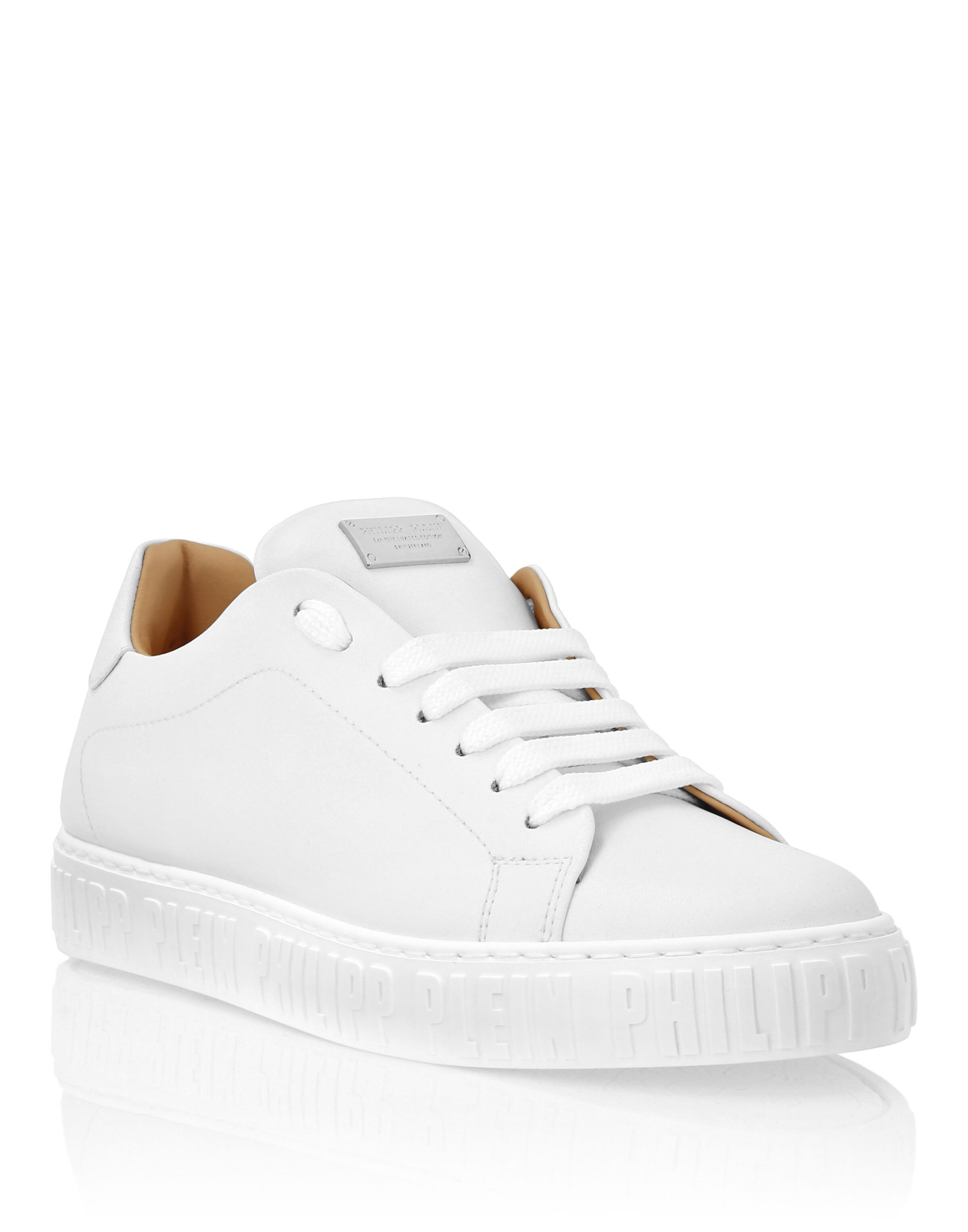 Philipp Plein - Zapatillas deportivas bajas en blanco: frente