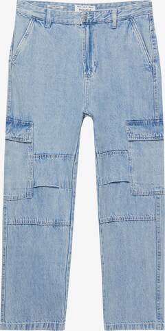 Pull&Bear Cargojeans in Blauw: voorkant