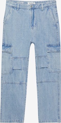 Loosefit Jeans cargo Pull&Bear en bleu : devant