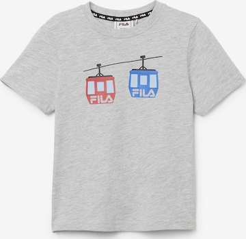 FILA Shirt 'CAMPACCIO regular graphic t-shirt' in Grey: front