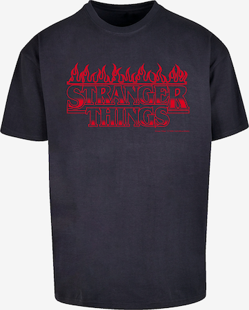 F4NT4STIC Shirt 'Stranger Things Netflix TV Series' in Blauw: voorkant