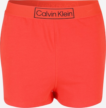 Calvin Klein Underwear Панталон пижама в червено: отпред