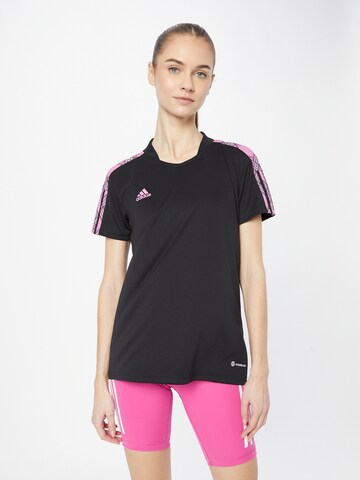 ADIDAS SPORTSWEAR - Camisola de futebol 'Tiro' em preto: frente