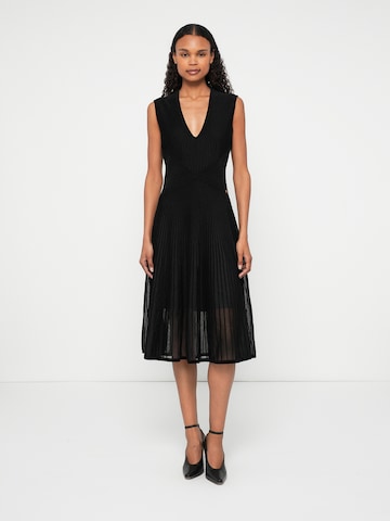 Karl Lagerfeld Úpletové šaty – černá: přední strana