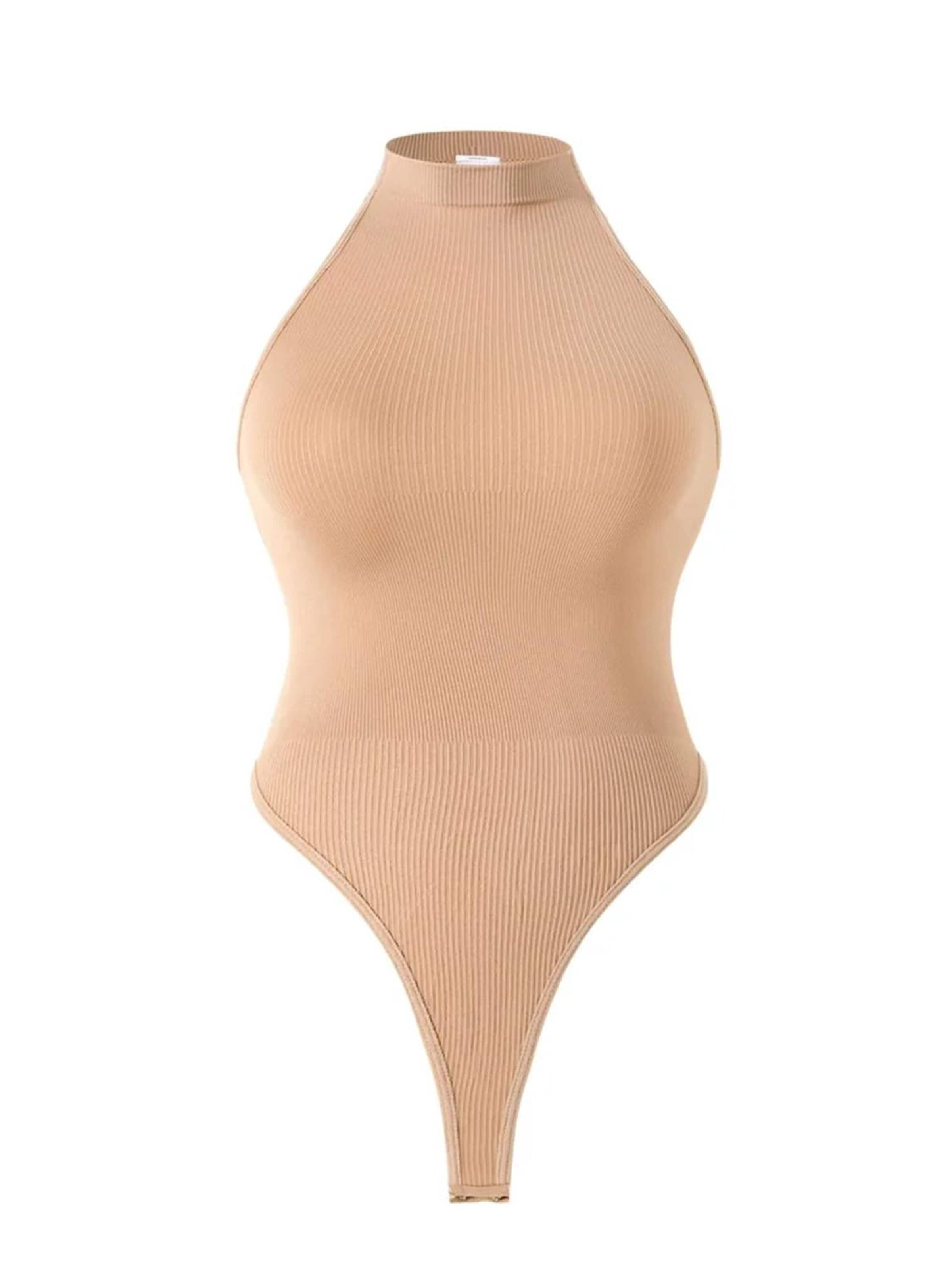 Shapetape Shapingbody 'Corrigerende body zonder mouwen met string' in Beige: voorkant