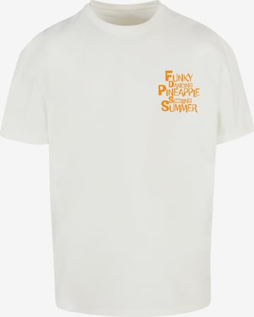 Merchcode T-Shirt 'Funky Pineapple' in Beige: Vorderseite