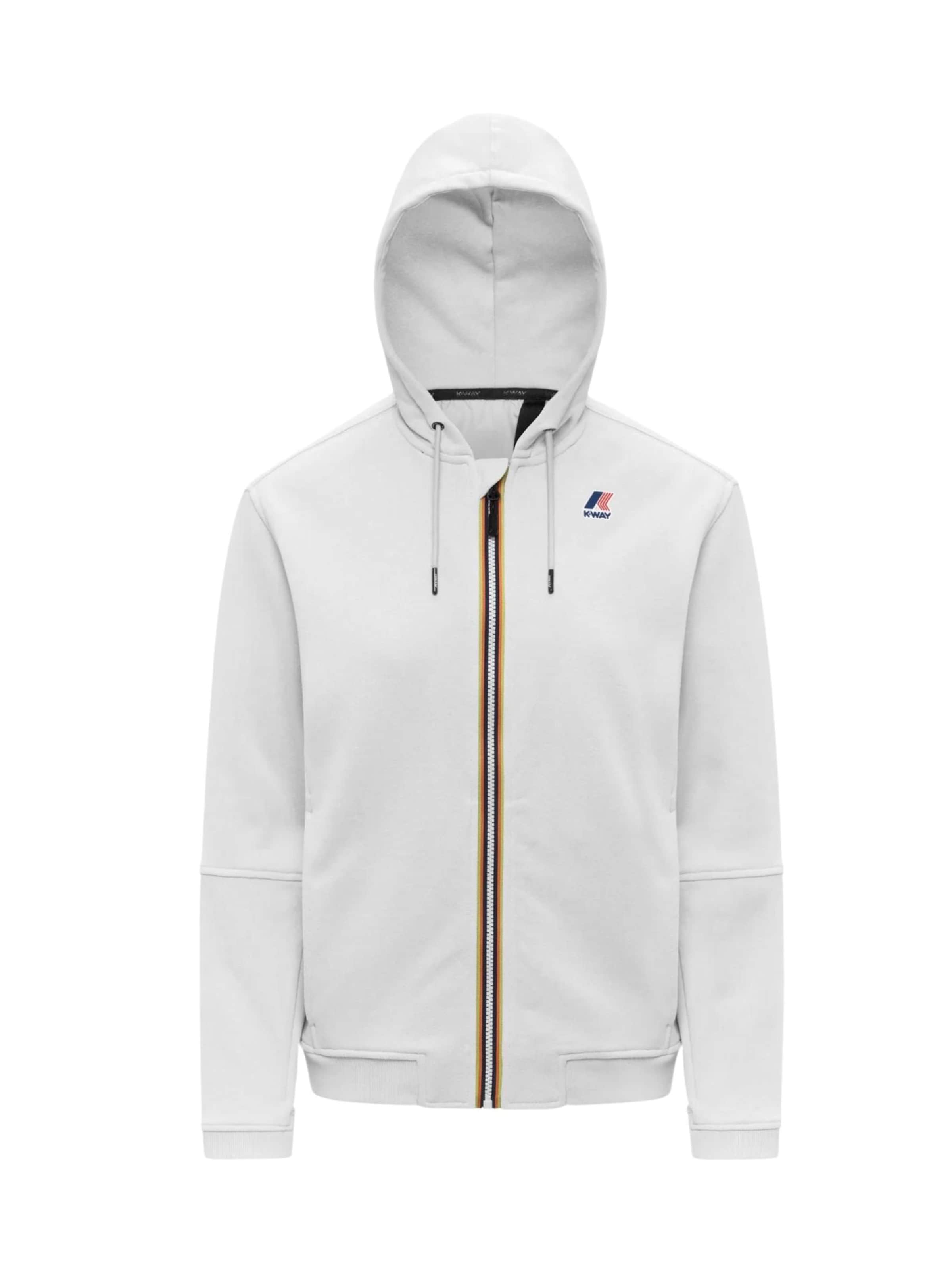 K-Way Sweatshirt 'K-WAY PROSPER POLY COTTON FELPA' in Wit: voorkant