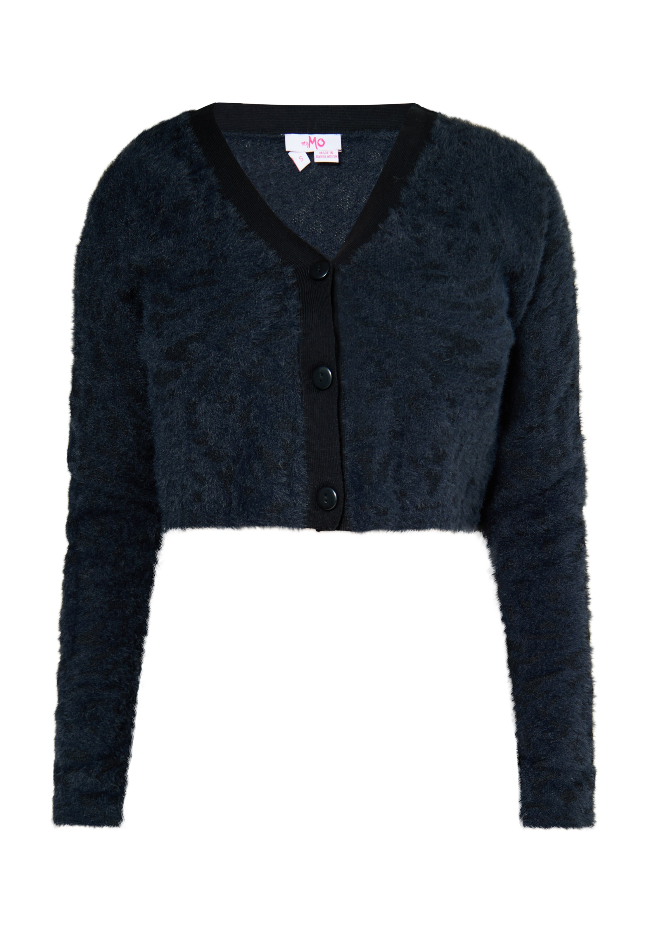 MYMO Strickjacke in Schwarz: Vorderseite