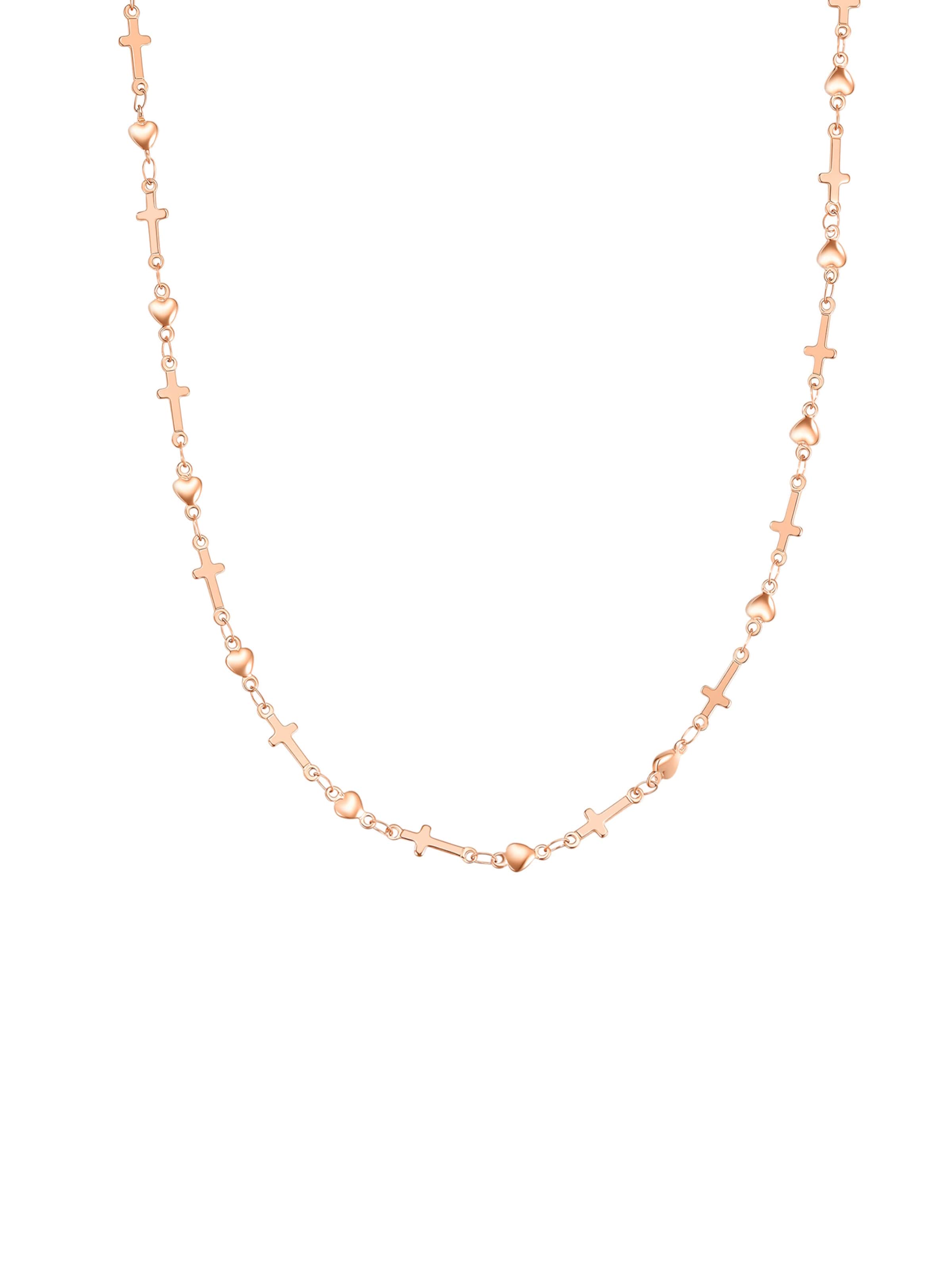 Chaîne 'Heart Cross' Hey Happiness en or