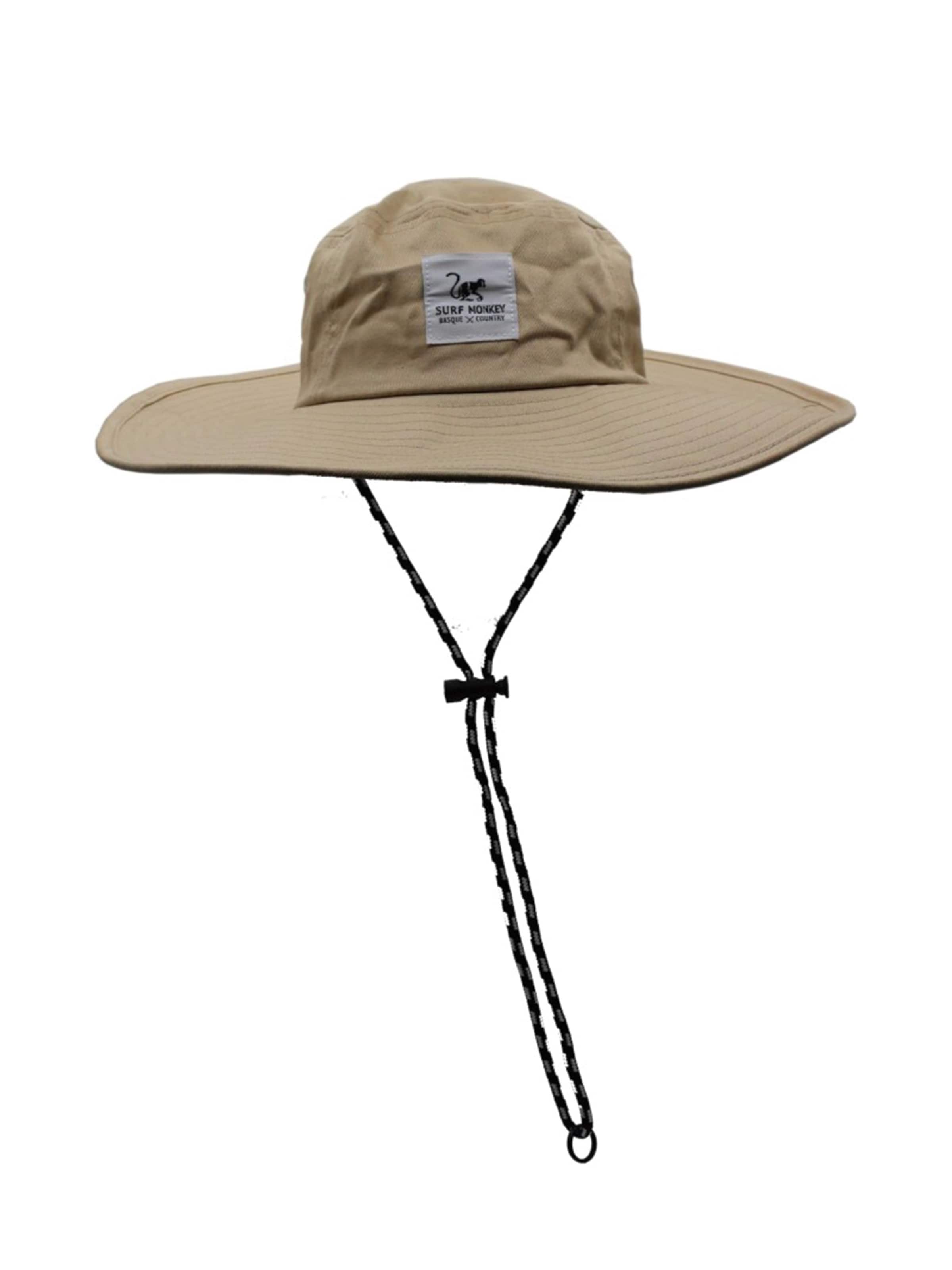 Chapeaux de sports Surf Monkey en beige : devant