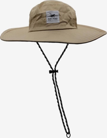 Surf Monkey Sports Hat in Beige: front