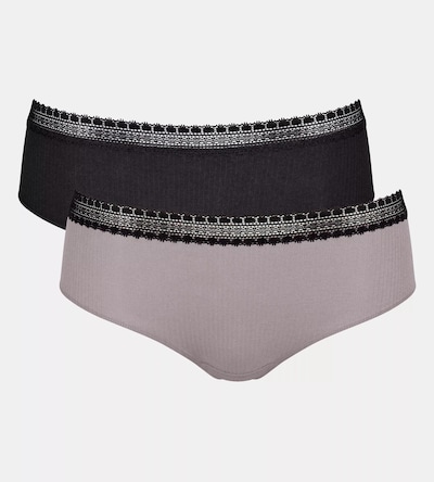 Slip 'GO' SLOGGI pe gri taupe / negru, Vizualizare produs