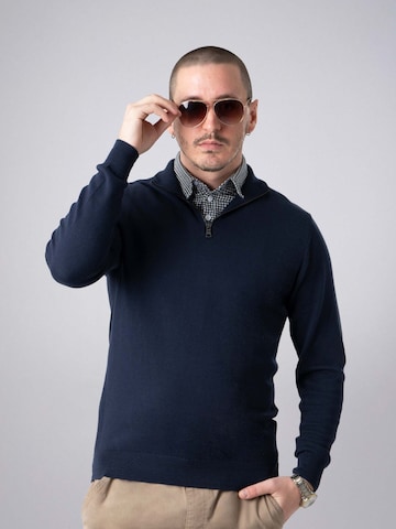PANTONECLO Trui 'Pantoneclo Men’s Mock Sweater' in Blauw