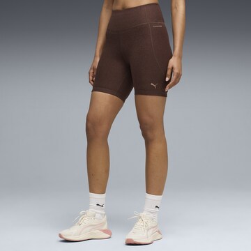 PUMA Skinny Sports trousers 'Cloudspun' in Brown: front