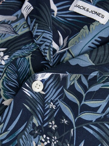 JACK & JONES Классический крой Рубашка 'JJEJeff Tropical' в Синий