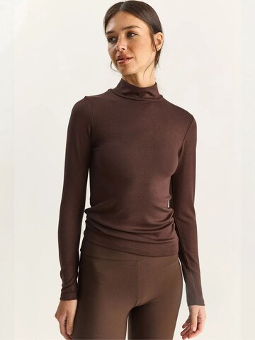 T-shirt Bianco Lucci en marron