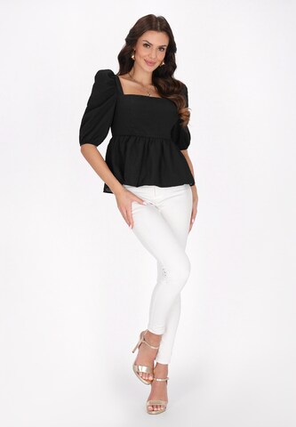 faina Blouse in Zwart