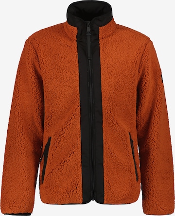 LUHTA Athletic Fleece Jacket in Orange: front