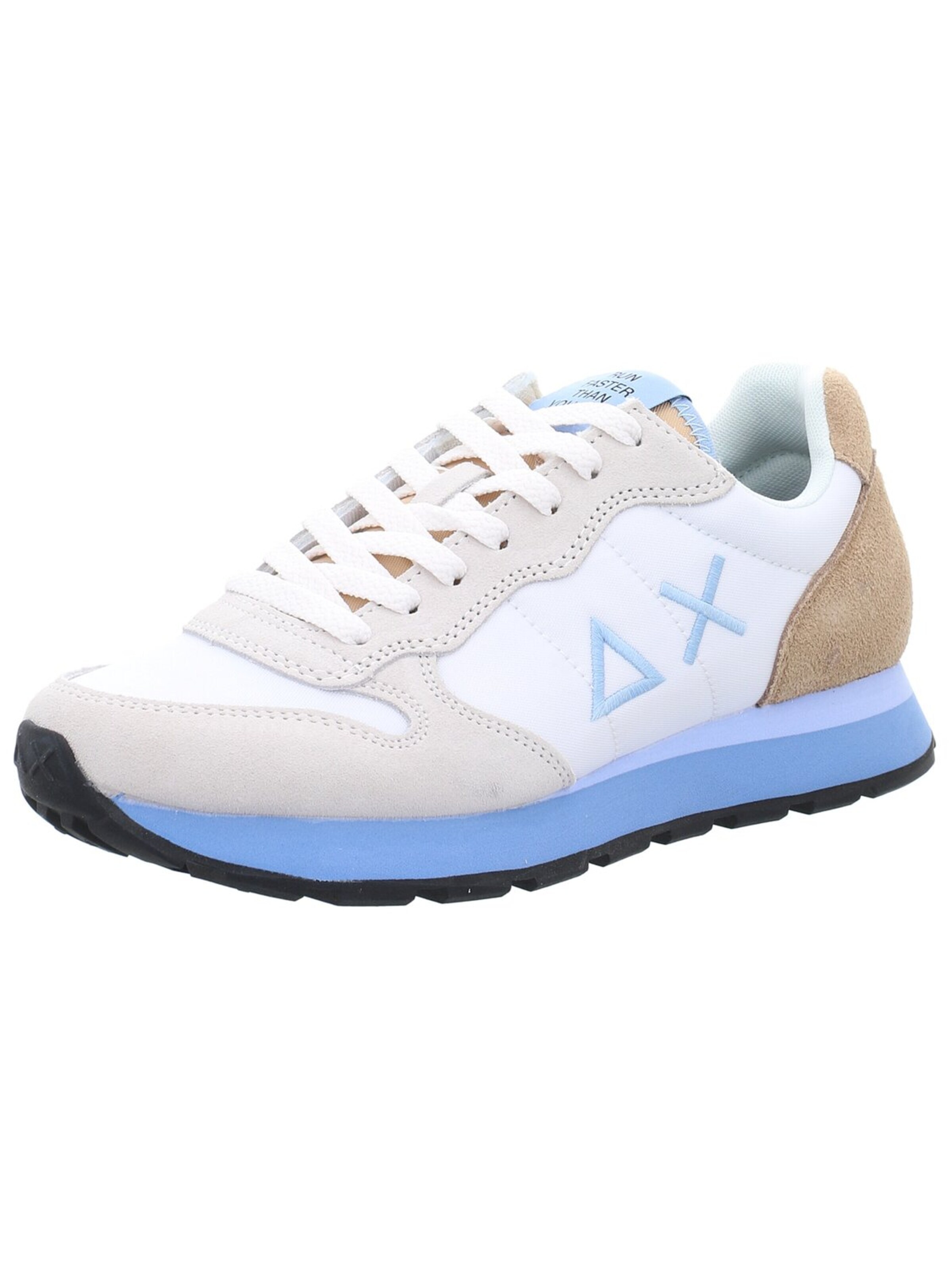 SUN68 Sportlicher Schnürschuh 'Herren Sneaker Z35108-01 WHITE Leder und Textil in weiß'‌ in Weiß: Vorderseite
