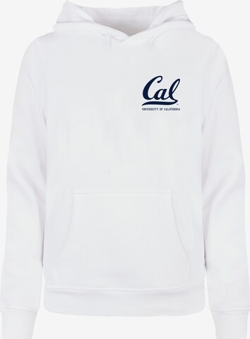 Merchcode Sweatshirt 'Berkeley University - CAL' in White: front