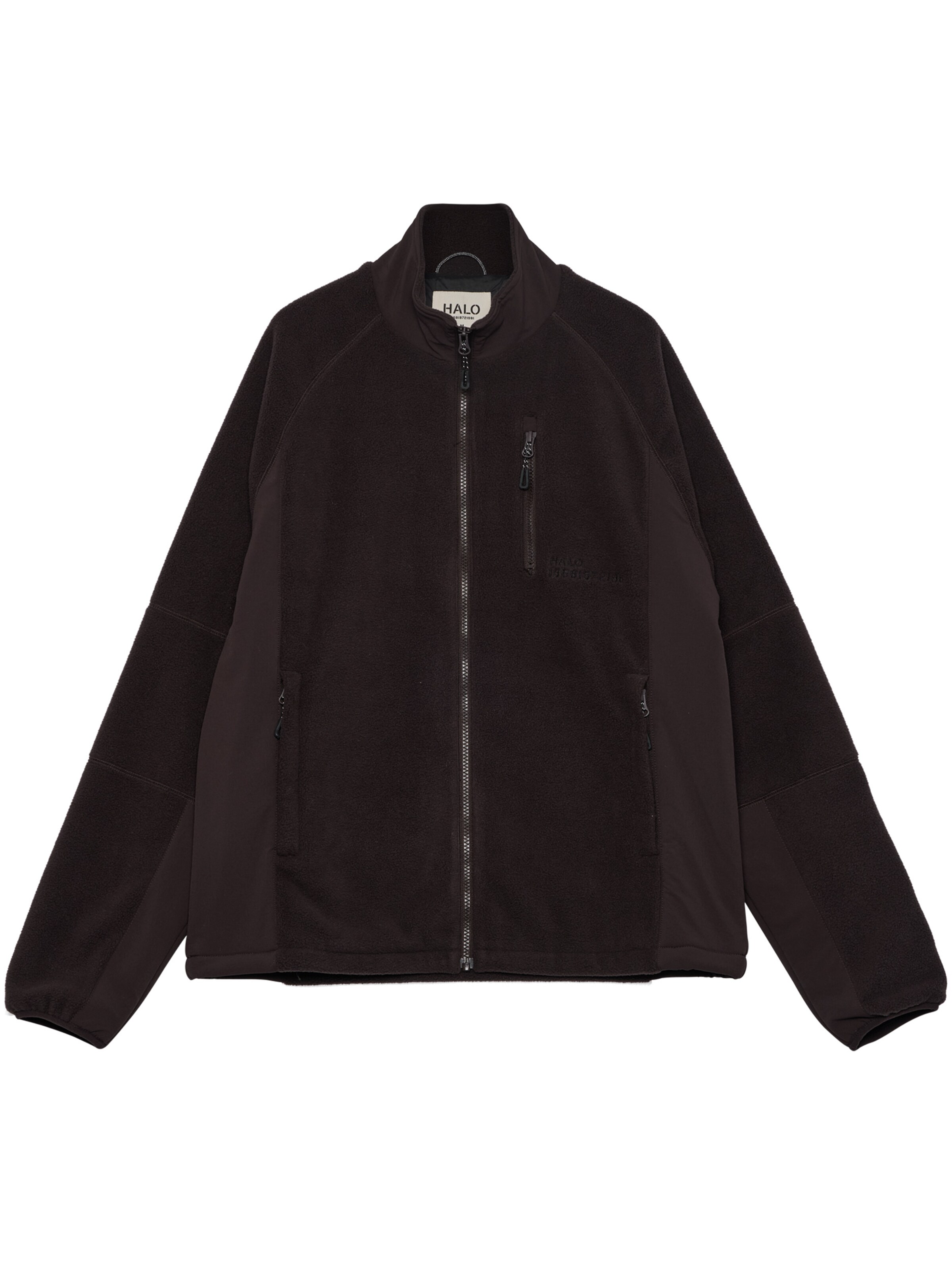 Veste en polaire HALO en marron : devant