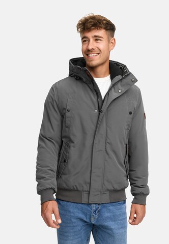 INDICODE JEANS Winterjas ' Albanos ' in Grijs: voorkant