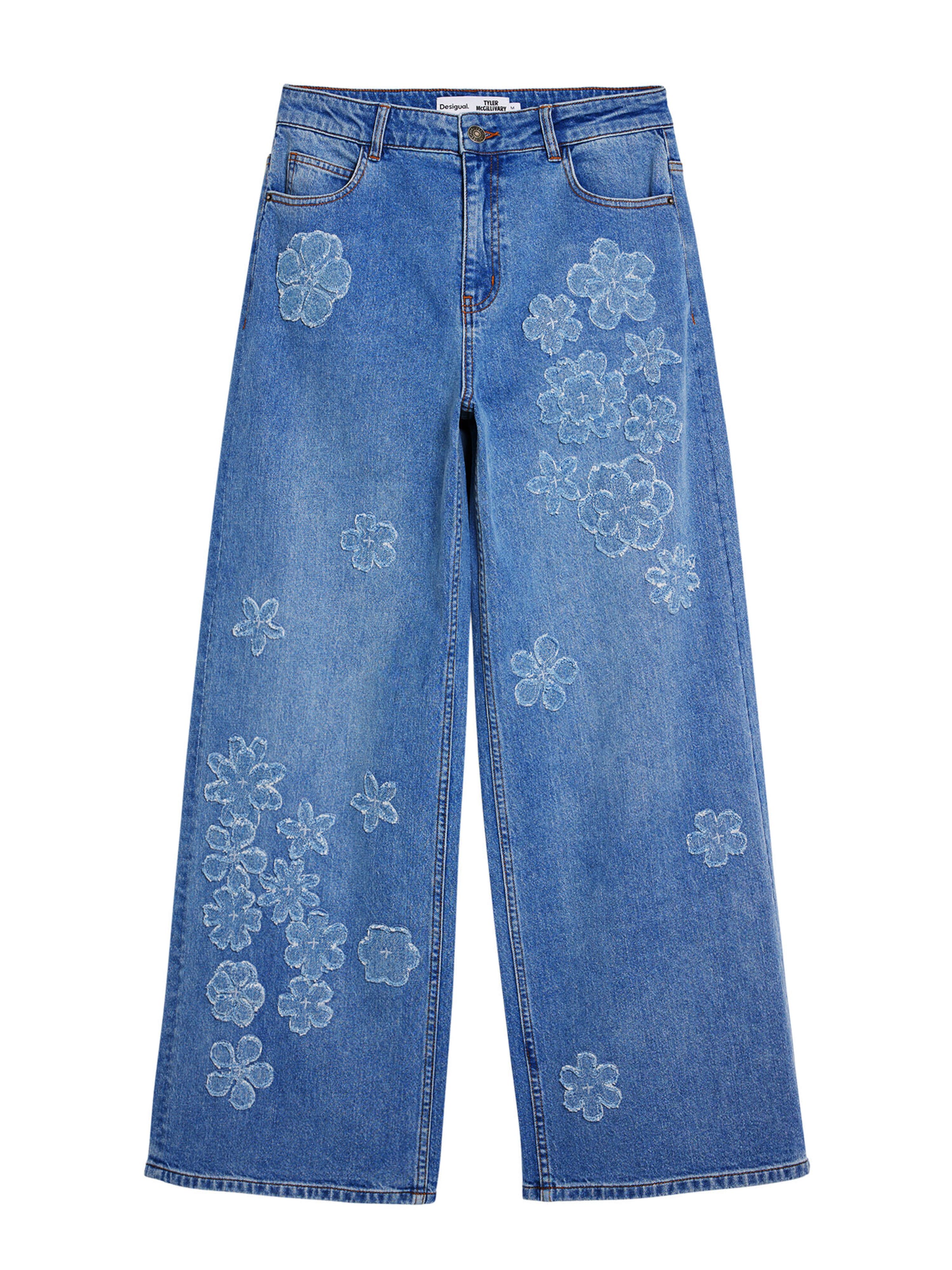 Desigual Wide leg Jeans in Blue: front