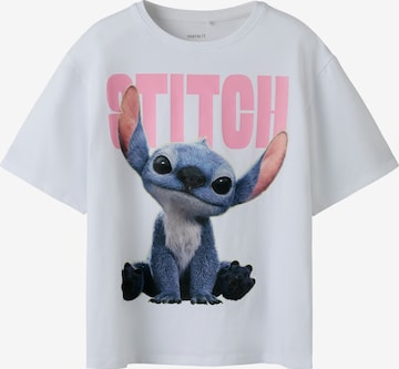 NAME IT Tričko 'NKFNIBUS STITCH' – bílá: přední strana